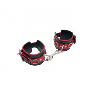 Love in Leather Ankle Restraints Red